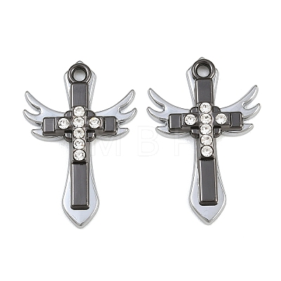 Alloy Rhinestone Pendants RB-CBA18BA-04EB-1