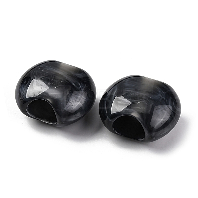 Two Tone Opaque Acrylic Beads OACR-Z025-02C-1