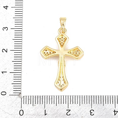Brass Micro Pave Cubic Zirconia Pendants KK-F938-24D-G-1