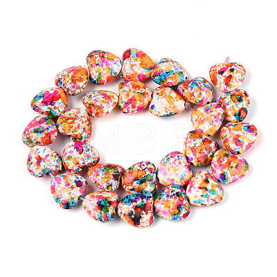 Spray Painted Synthetic Turquoise Beads Strands G-N352-28A-03-1
