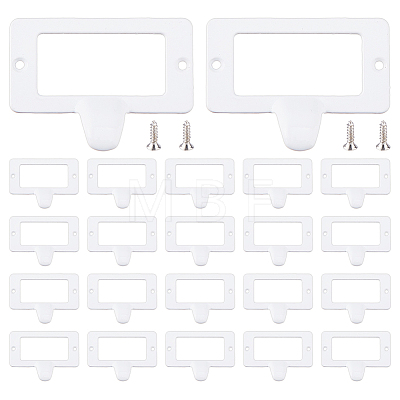 25Pcs Rectangle Zinc Alloy Label Frame Card Holder AJEW-FH0008-75A-1