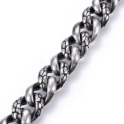 304 Stainless Steel Bracelets BJEW-L631-18AS-1