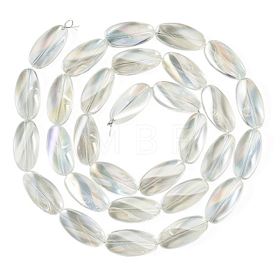 1Strand Electroplate Transparent Glass Beads Strands EGLA-TADJ0001-20A-1
