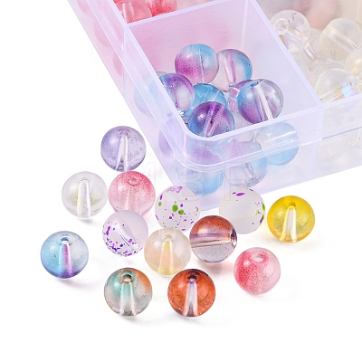150Pcs 10 Colors Glass Beads GLAA-FS0001-24-1
