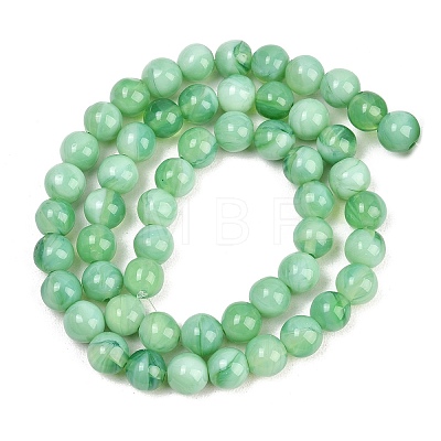 Handmade Lampwork Beads Strand LAMP-B056-8mm-02-1