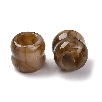 Two Tone Opaque Acrylic Beads OACR-Z025-01A-1