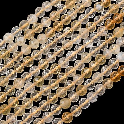 Heated Natural Citrine Beads Strands G-G927-10C-1