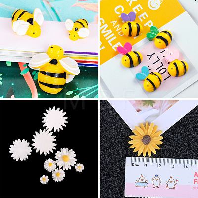 Craftdady 120Pcs DIY Bees & Daisy Shape Sofa Foam Nails Making Kits DIY-CD0001-12P-1
