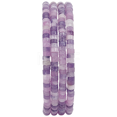   2 Strands Natural Lepidolite/Purple Mica Stone Beads Strands G-PH0002-30-1