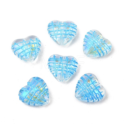 Transparent Glass Enamel Beads GLAA-S388-01A-1