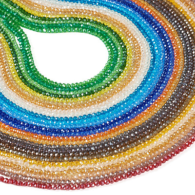 26 Strands 26 Colors Electroplate Glass Beads Strands EGLA-TA0013-80B-1