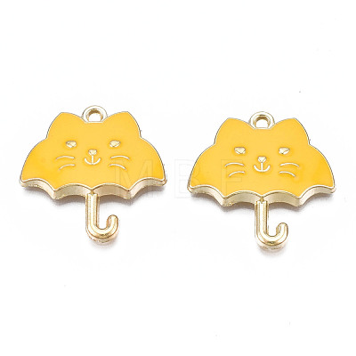 Rack Plating Alloy Enamel Pendants ENAM-T011-191A-1