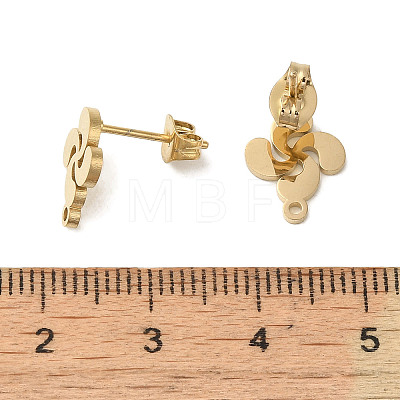 Ion Plating(IP) 304 Stainless Steel Stud Earring Findings STAS-I206-16G-1