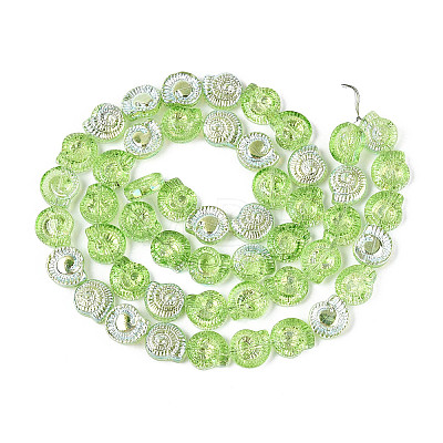 Electroplate Transparent Glass Beads Strands EGLA-S190-05D-1