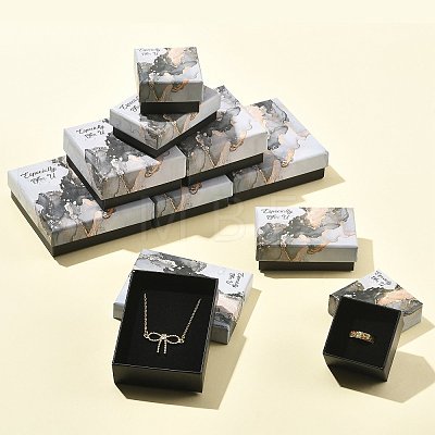 10Pcs 5 Styles Cardboard Jewelry Boxes CON-FS0001-23B-1