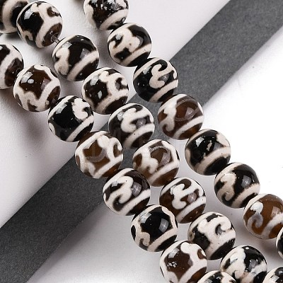 Tibetan Style dZi Beads G-U006-06F-02-1