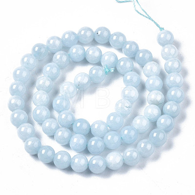 Natural Chalcedony Beads Strands X-G-S333-6mm-004-1