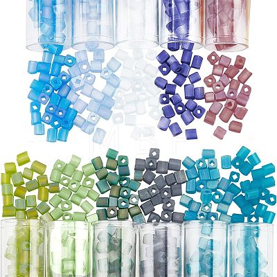 880pcs 11 colors 6/0 Transparent Glass Seed Beads SEED-NB0001-68-1