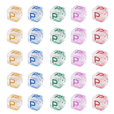 50Pcs Acrylic European Beads MACR-TADJ0001-13P-1