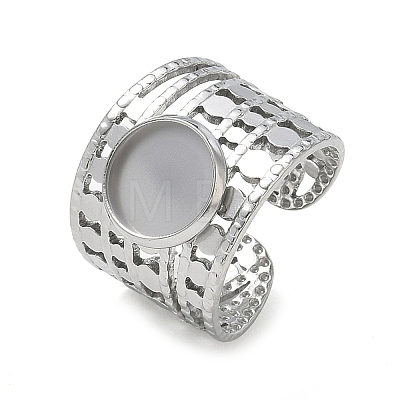 304 Stainless Steel Cuff Ring Components SA-CBA37BC-15B-P-1