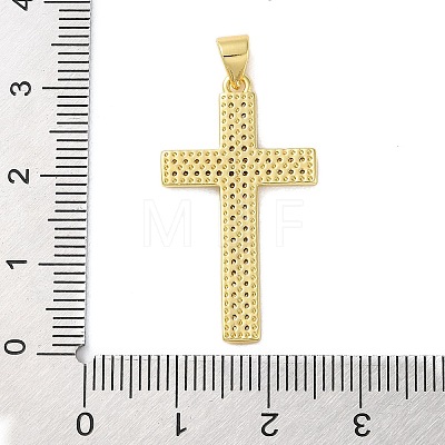 Brass Micro Micro Pave Clear Cubic Zirconia Pendants KK-A212-01O-G-1