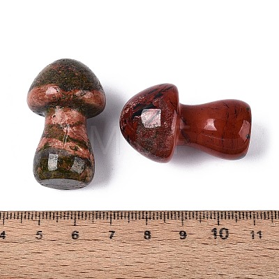 Natural & Synthetic Mixed Gemstone Mushroom Display Decorations G-Q602-03-1