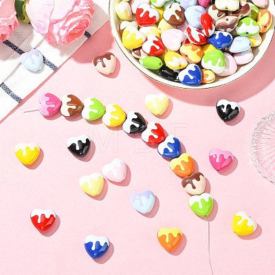 Baking Paint Opaque Acrylic Beads OACR-CJZ0001-01-1