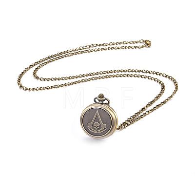Alloy Pendant Necklace Quartz Pocket Watches WACH-F051-09AB-1