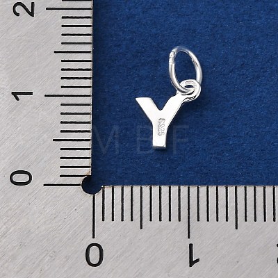 925 Sterling Silver Letter Charms STER-C012-01S-Y-1