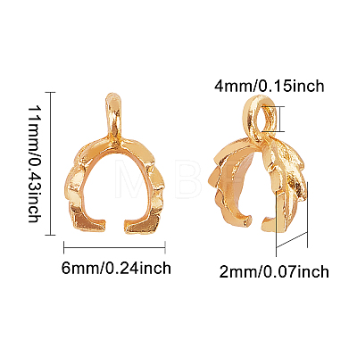 Alloy Ice Pick Pinch Bails PALLOY-CA0001-07-1