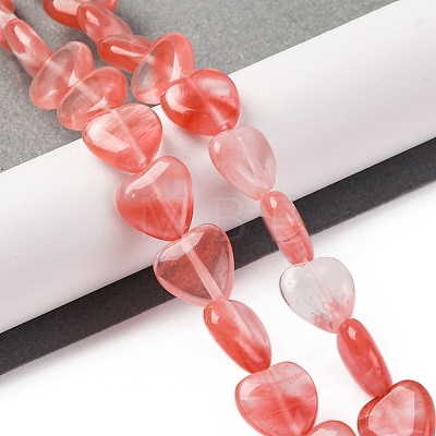 Cherry Quartz Glass Beads Strands G-I372-A02-02-1