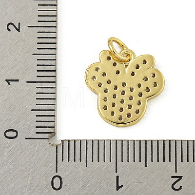 Rack Plating Brass Pave Cubic Zirconia Pendants KK-U029-27G-1