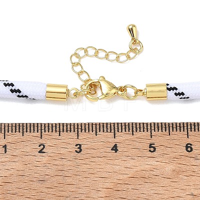 Ployester Core-Wrapped Round Cord Necklace Making KK-CBACFA2-03G-26-1