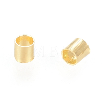 Cadmium Free & Nickel Free & Lead Free Brass Crimp Beads X-E003-G-NF-1
