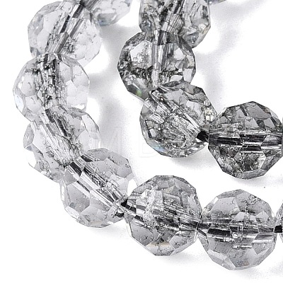 Crackle Transparent Glass Beads Strands GLAA-N068-06A-01-1