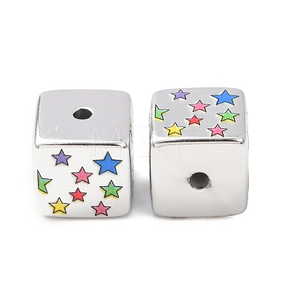 Printed Plating Acrylic Beads AC-CBA655C-17G-1