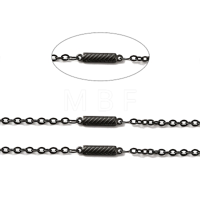 304 Stainless Steel Rectangle Link Chains STAS-B041-09EB-1