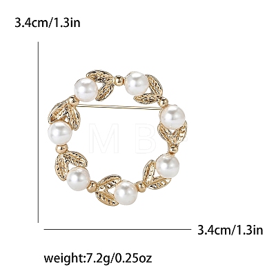 Alloy and Clear Glass Rhinestone Ring Brooch PW-WG6082F-01-1