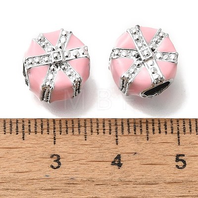 Rack Plating Alloy Enamel European Beads FIND-H005-20P-02-1