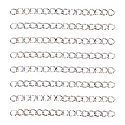 150Pcs 304 Stainless Steel Curb Chains Extender STAS-DC0013-10-1