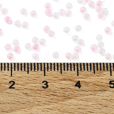 12/0 Grade A Round Two Tone Glass Seed Beads SEED-XCP0001-17-1