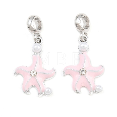 Alloy Enamel European Dangle Charms AL-CBAC2D3-01P-03-1