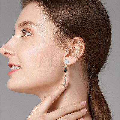 24Pcs 4 Colors 201 Stainless Steel Stud Earring Findings STAS-FH0001-78-1