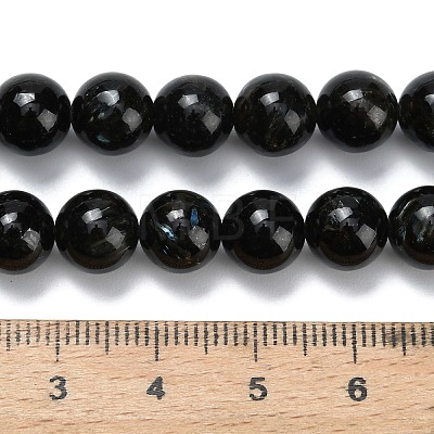 Natural Glaucophane Beads Strands G-L642-B03-8mm-1