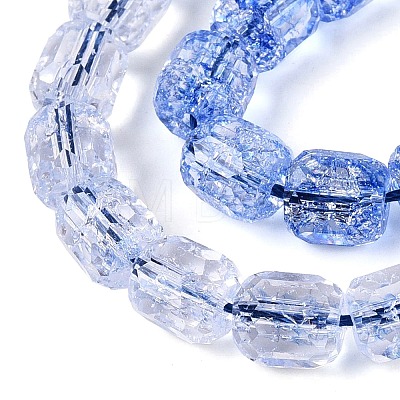 Transparent Crackle Glass Beads Strands GLAA-Q108-04A-02-1