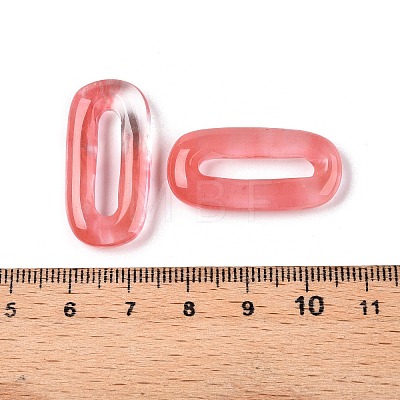 Cherry Quartz Glass Oval Pendants G-N342-105D-1