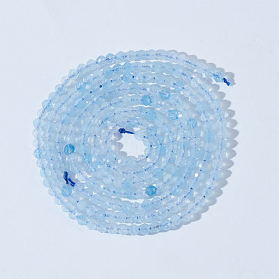 2 Strands Natural Aquamarine Beads Strands G-ME0001-18-1