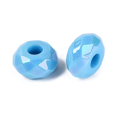 Opaque Acrylic European Beads OACR-E033-23P-1