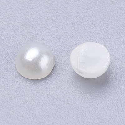 4MM Half Round Acrylic Cabochons Nail Art Gem Decorations X-OACR-H001-3-1