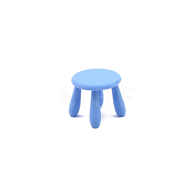 Plastic Round Stool Miniature Ornaments PW-WG2912C-02-1